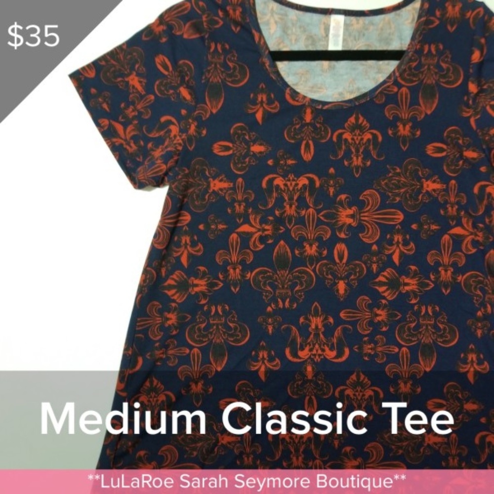 Medium Lularoe Classic, fleur de lis